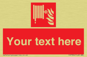 Custom Fire hose reel Sign